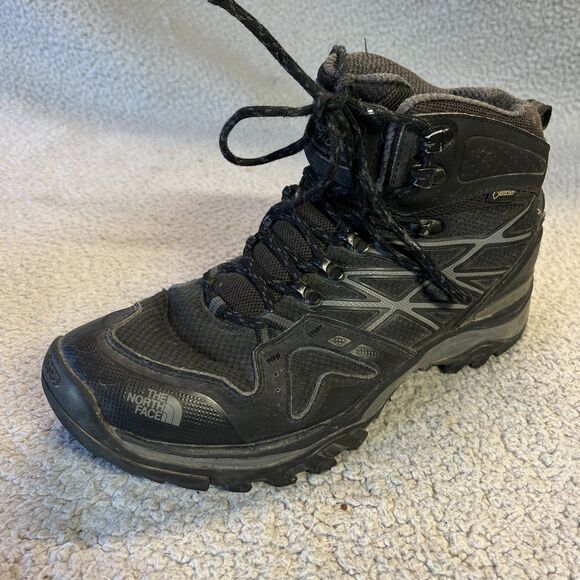 The North Face Boots Mens 10 Black Hedgehog Fastpack II GTX Mid Gortex Hiking - Picture 1 of 13